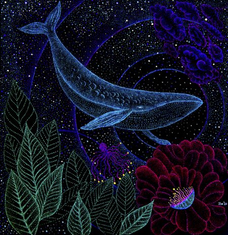 Rose-Corals--buy-ocean-art-marine-artwork-sea-draw-painting-trippy-marine-indian-artist-aquatic-illustration-deep-water-whale-blue-whale-drawing