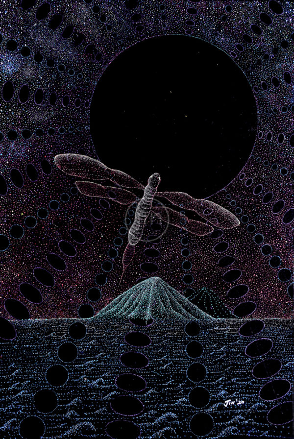 Firefly Magic - Final-psychedelic-artwork-pointillism-art-trippy-glow-inthedark-jin-dot-art-dotwork-art